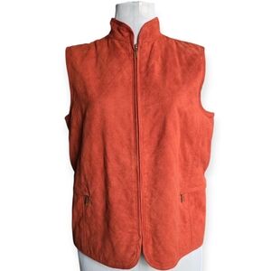 Allison Daley Zipper Vest, Rust, Size 8